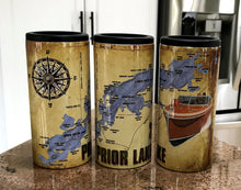Load image into Gallery viewer, &quot;Lake Map&quot; Insulated Slim Can Koozie
