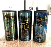 Load image into Gallery viewer, Prior Lake Mural Insulated Slim Can Koozie
